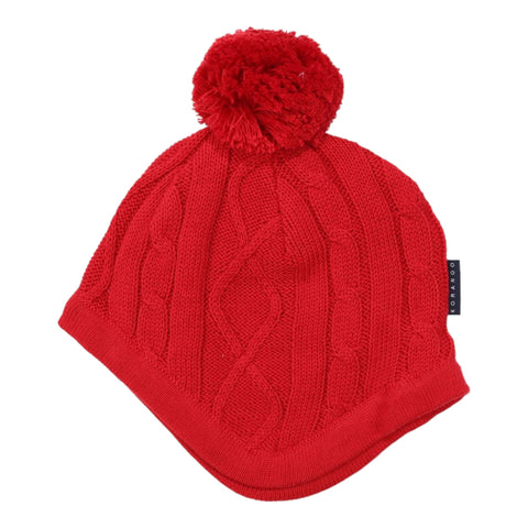 Textured Knit Beanie | Red