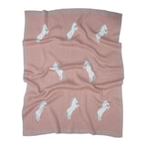 Unicorn Knit Blanket Dusty Pink