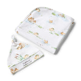 Duck Pond Organic Jersey Wrap & Beanie Set