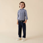 FINLEY LINEN PANTS - NAVY