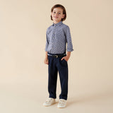 FINLEY LINEN PANTS - NAVY