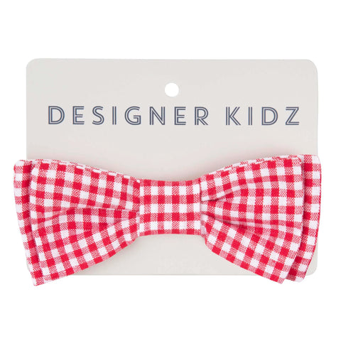 JACKSON GINGHAM BOW TIE - RED