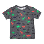 Dinosaur Print Tee - Charcoal