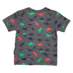 Dinosaur Print Tee - Charcoal