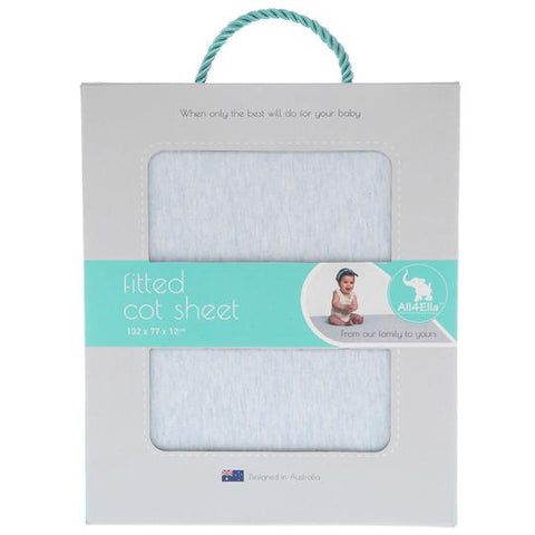 Fitted Cot Sheet - Marle Blue