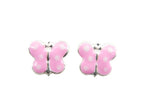 Spotted Butterfly Studs - Pink