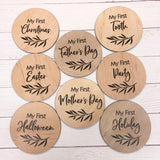 Occasion Milestone Disc Set - Elegant Black Leaf