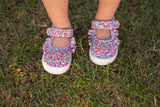 Liberty Mary Jane Frill Canvas - Betsy Ann Cerise